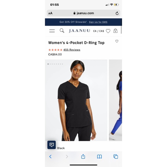 Jaanuu Scrubs, Warm Berry - Picture 5 of 6